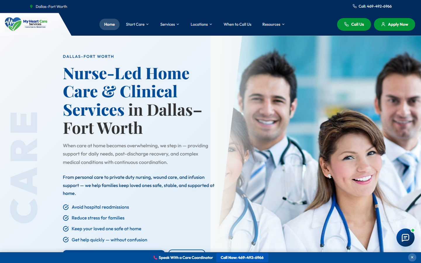 MyHeartCare healthcare website