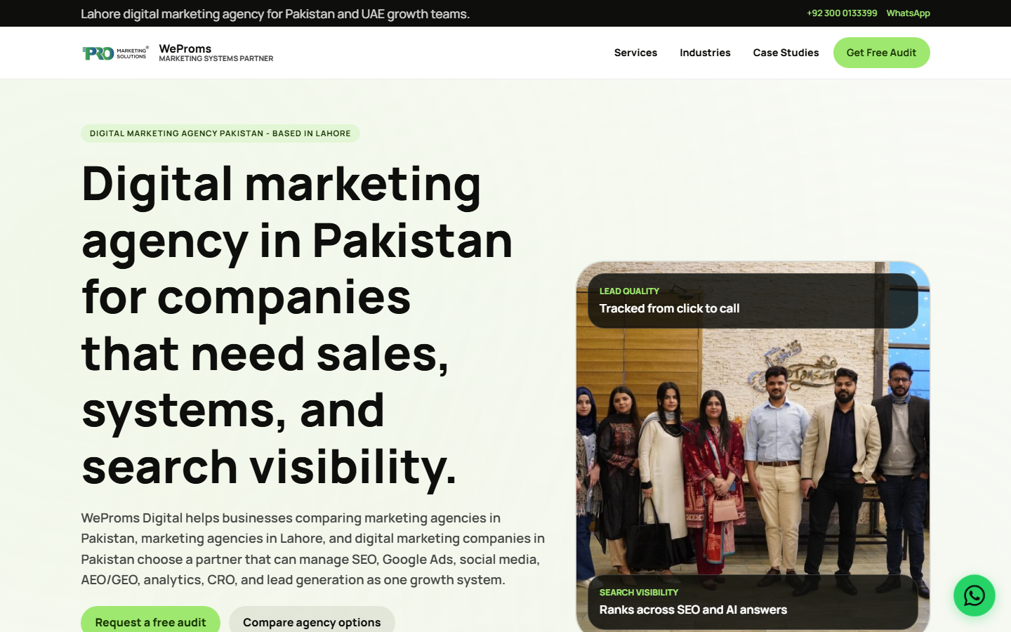 Weproms Digital agency website